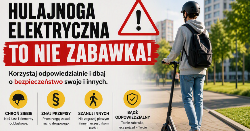 HULAJNOGA ELEKTRYCZNA TO NIE ZABAWKA!